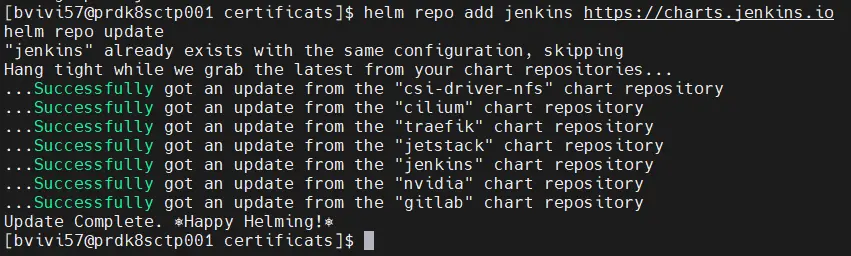 Ajout du repo helm