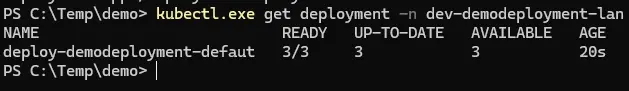 Lister les deployments