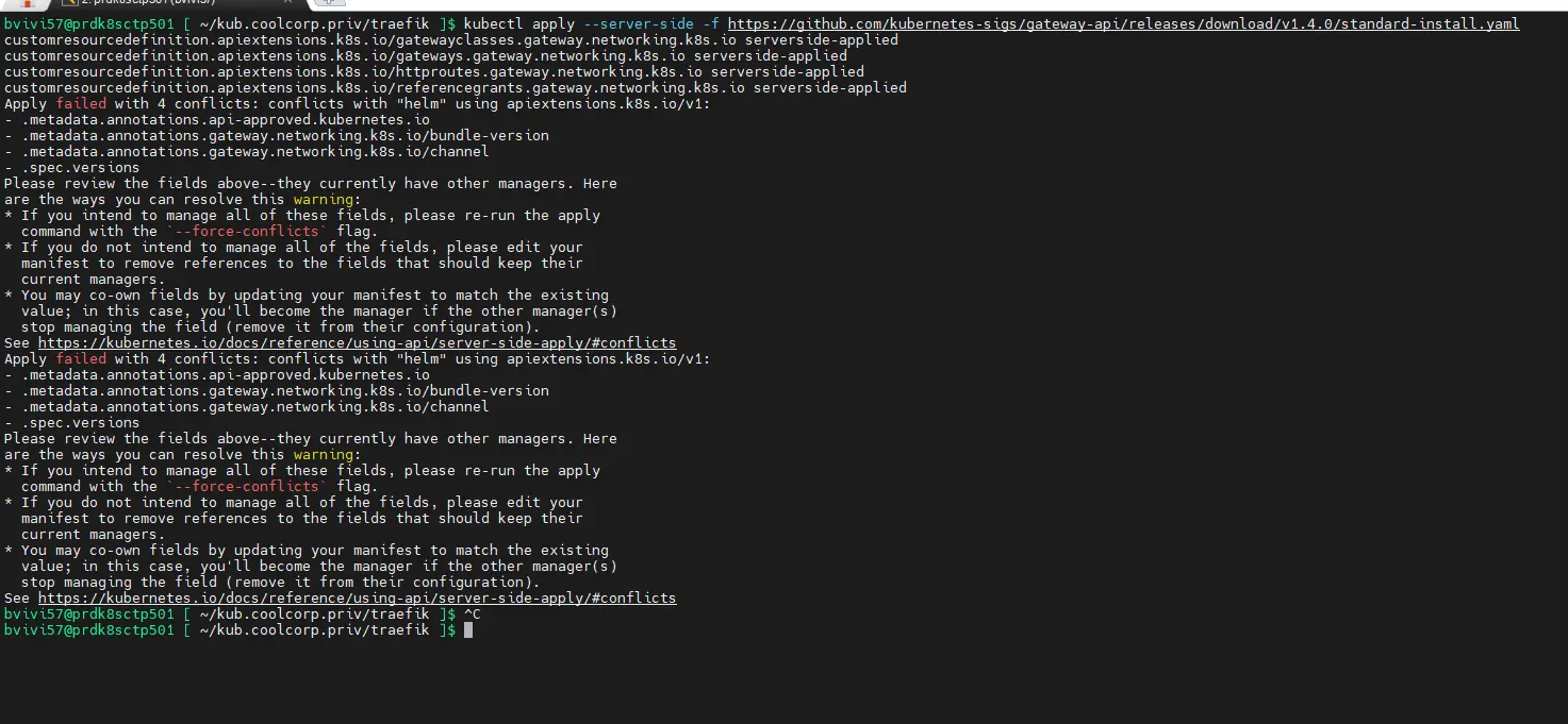 Premiere tentative de déploiement