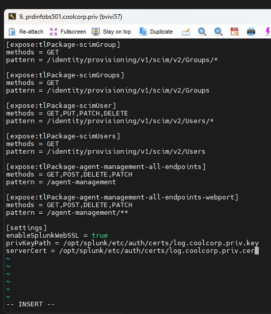 Parametrage du serveur web pour prise en compte du certificat