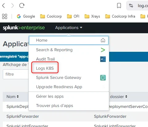 bascule dans le contexte de l'apps