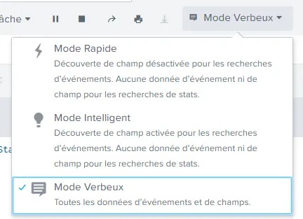 Choix du mode de recherche