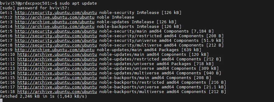 Update de l'OS Ubuntu