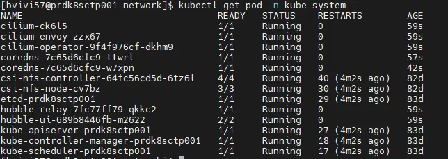 Controle de l'installation de cilium