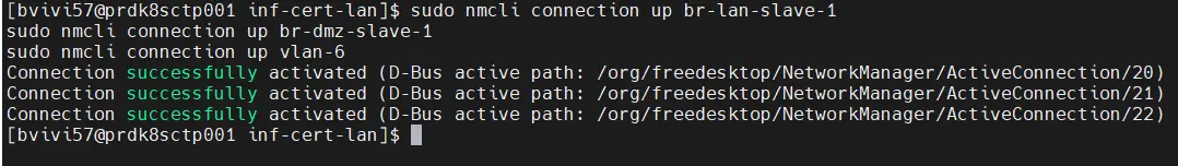Monté de toute les interfaces