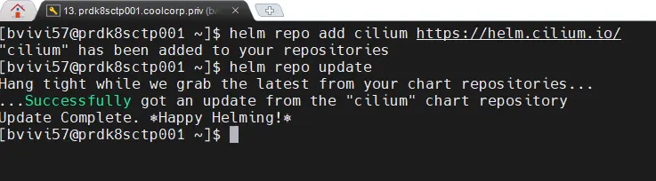 Ajout du repo helm de cilium