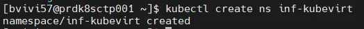 Création du namespace