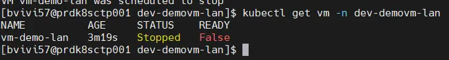 Etat de la VM