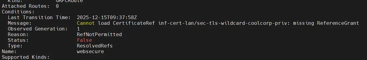 Problème sur la gateway