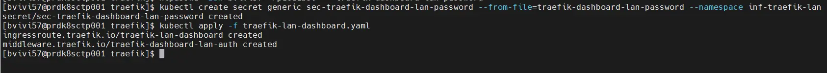 Application du dashboard Traefik