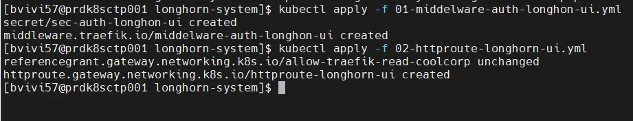 Application du secret et du middelware
