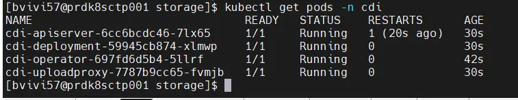 Controle des pods cdi