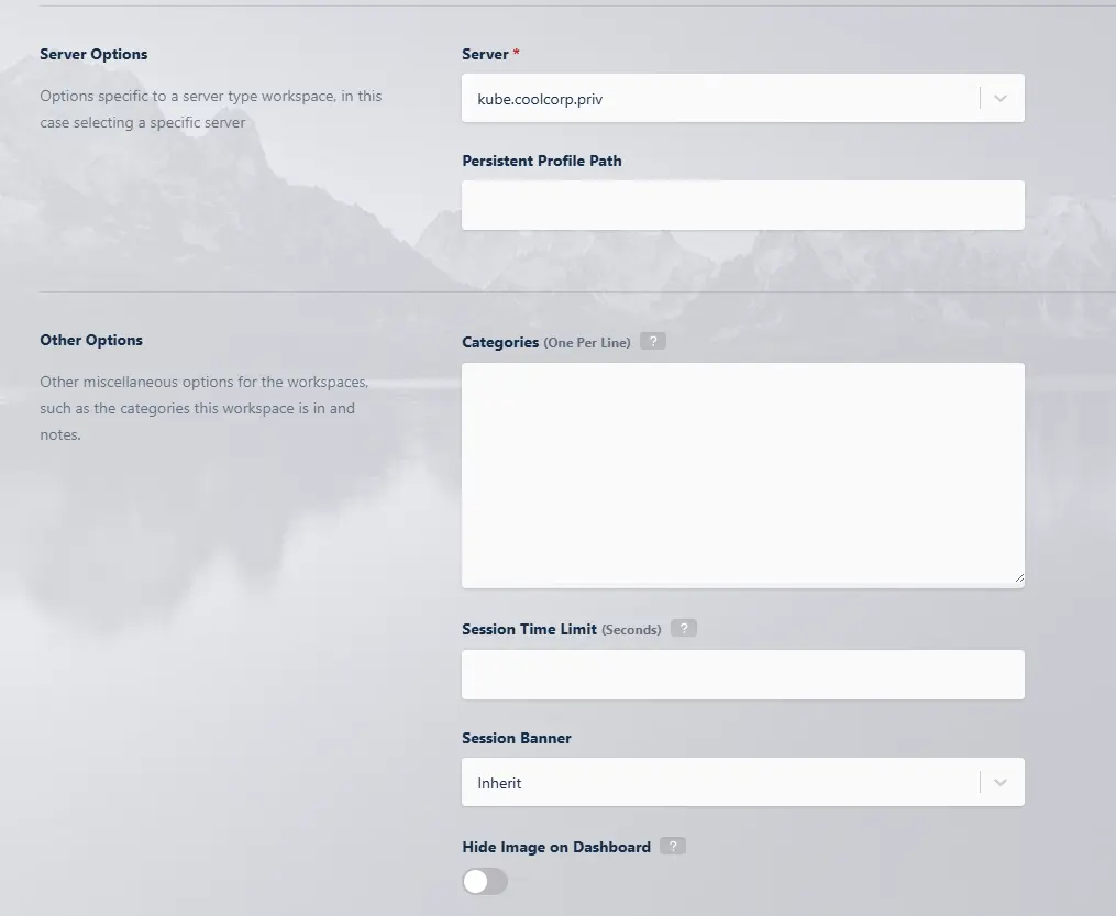 Création du workspace ssh