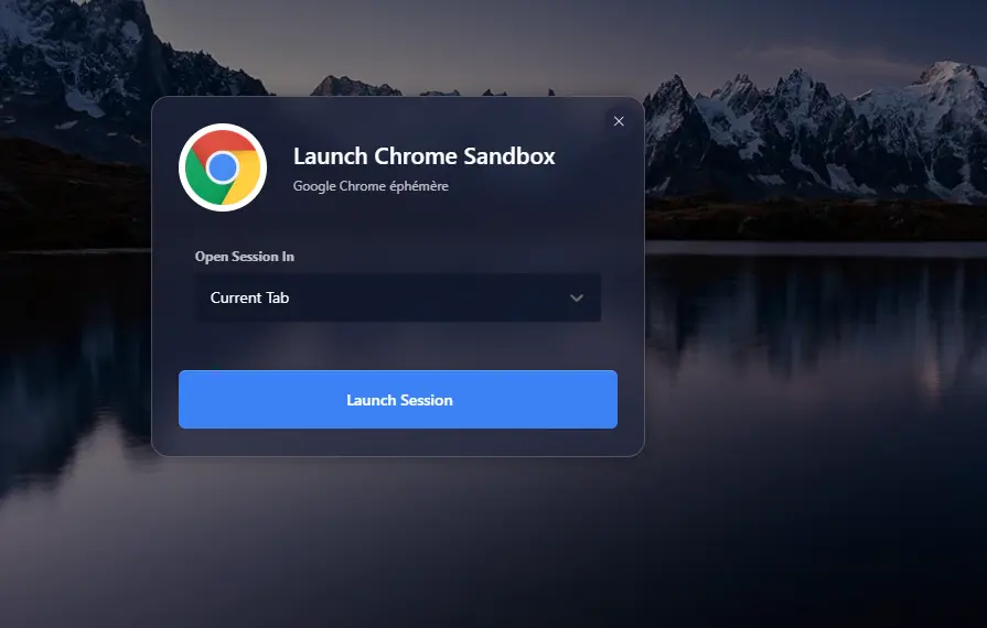 Lancement instance Chrome