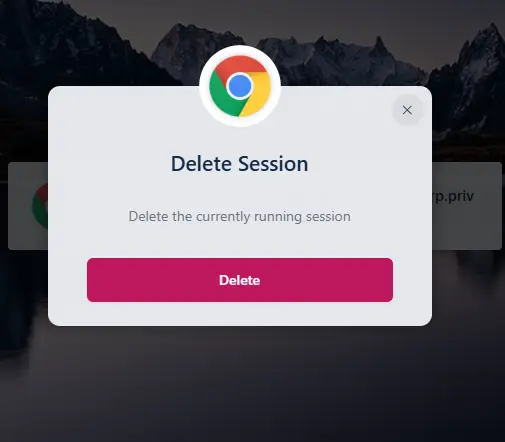 Fin de session chrome