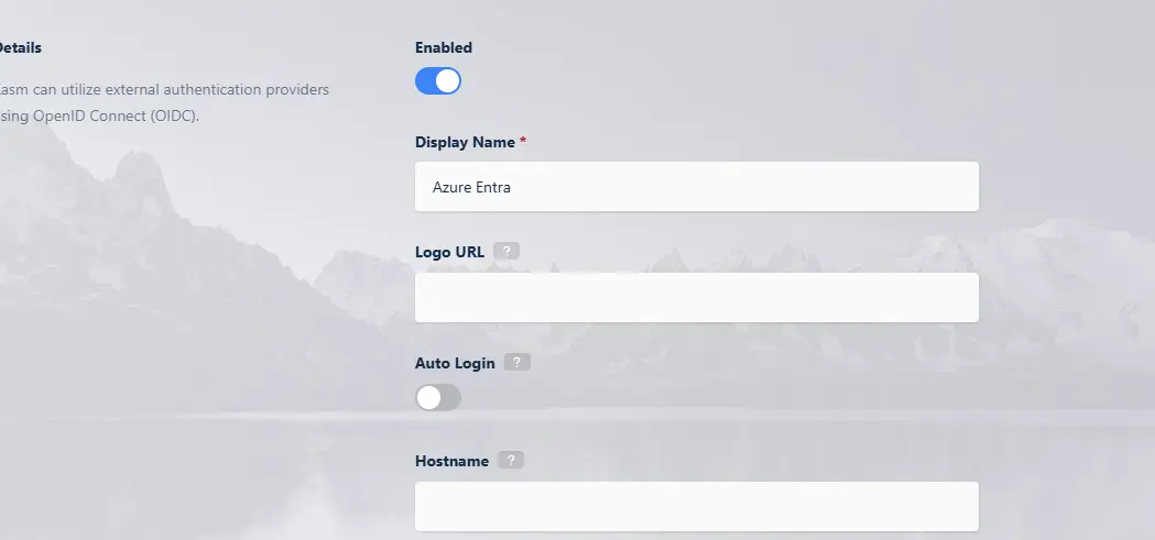 Nouvelle config OIDC