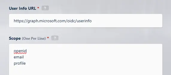 User Info URL