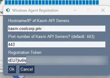 Configuration de l'agent Kasm