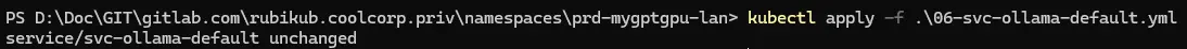 Réapplication du service