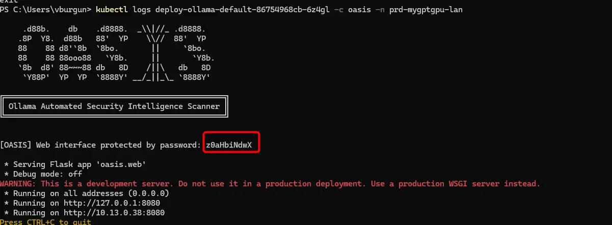 Récupération du password de la GUI