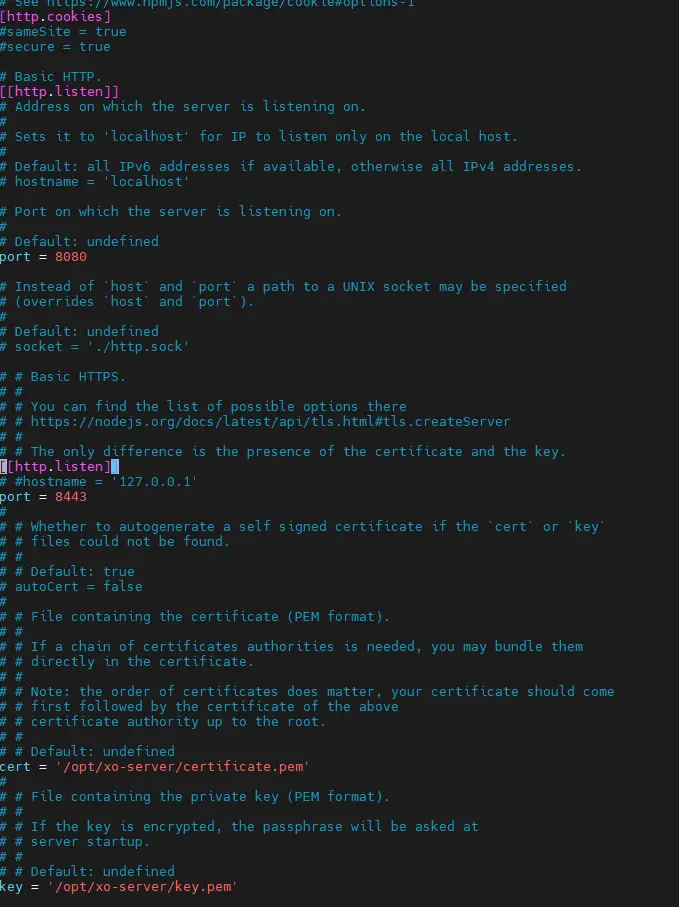 Customisation de la configuration