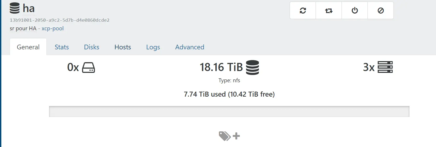 Tous les nodes connectés au SR NFS HA