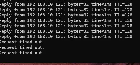 Perte de ping sur la VM hébergée par prdxcpsrv003