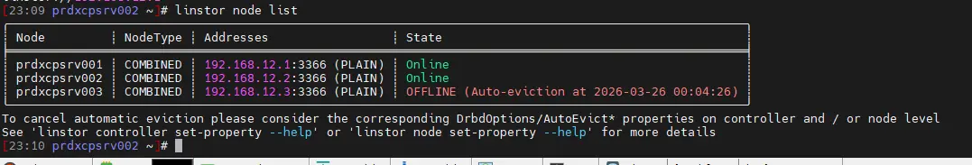 Stockage XOSTOR - nœud en défaut exclu de la configuration