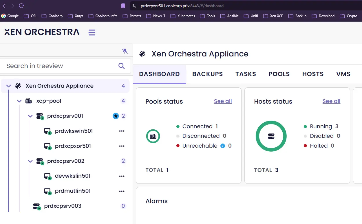 prdxcpsrv003 de retour en ligne dans Xen Orchestra