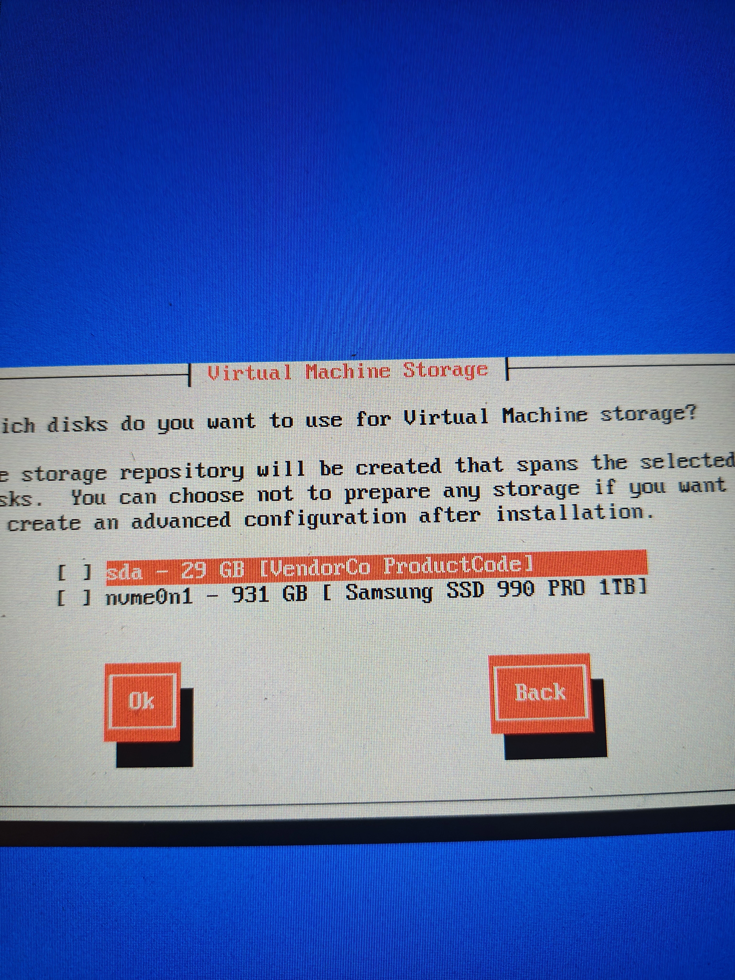 Non création du SR par défault