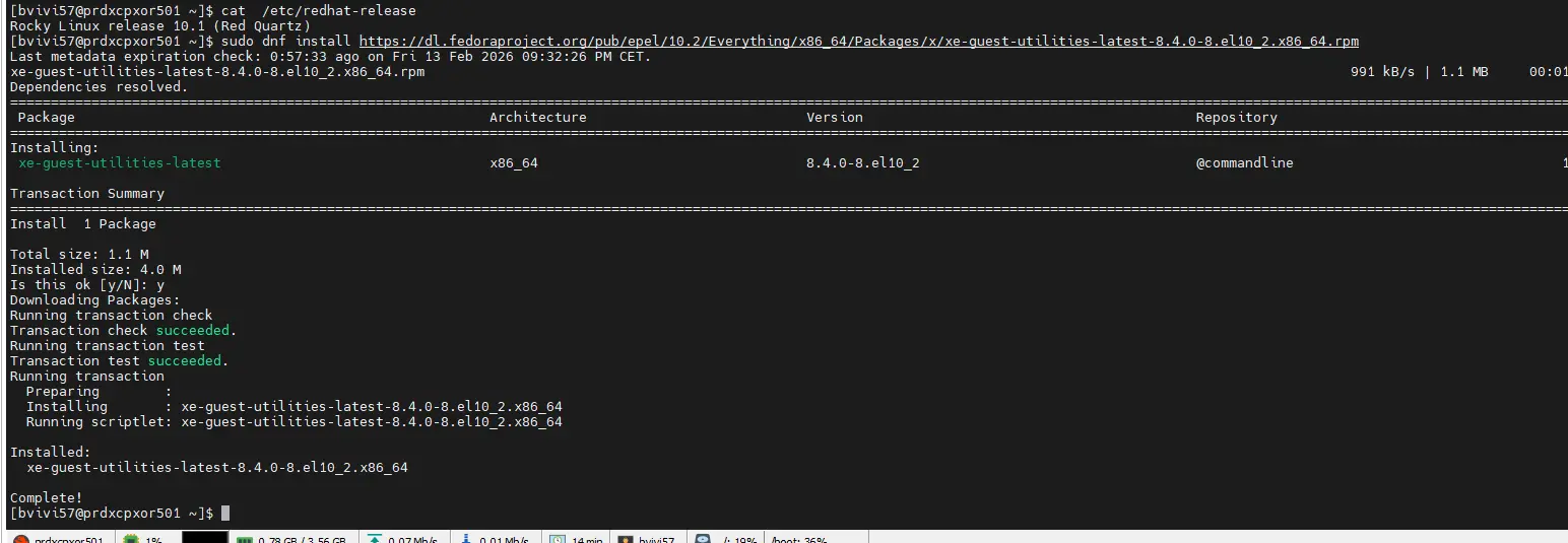 Installation des utilities invité