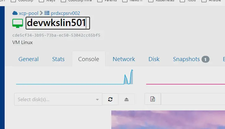Renommage de la VM migrée