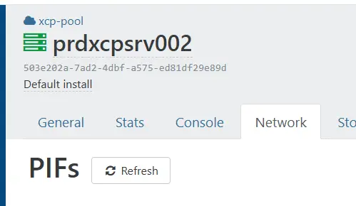Refresh des interfaces physique