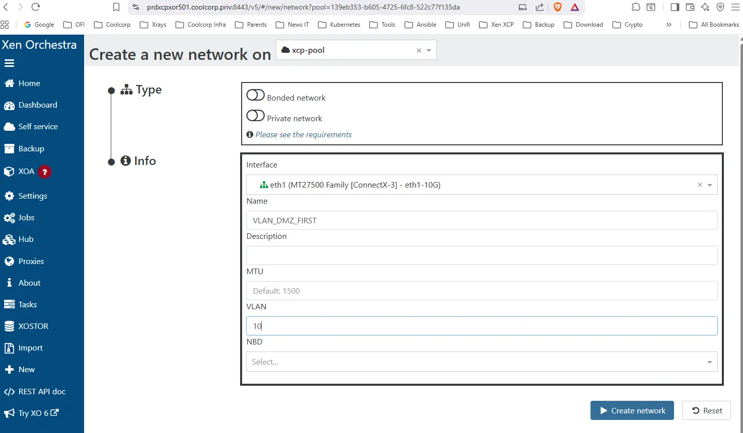 Ajout du réseau VLAN_DMZ