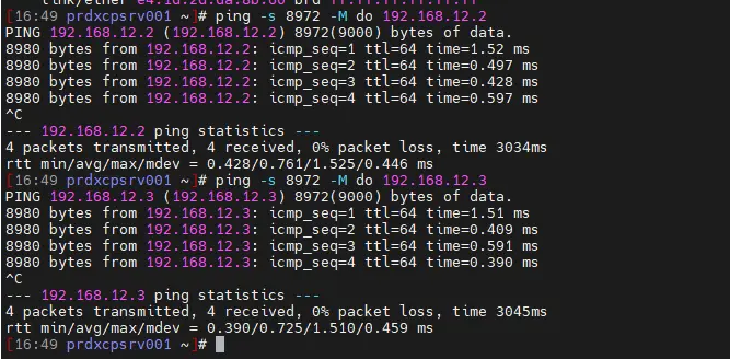 Controle des communication sur le vlan12