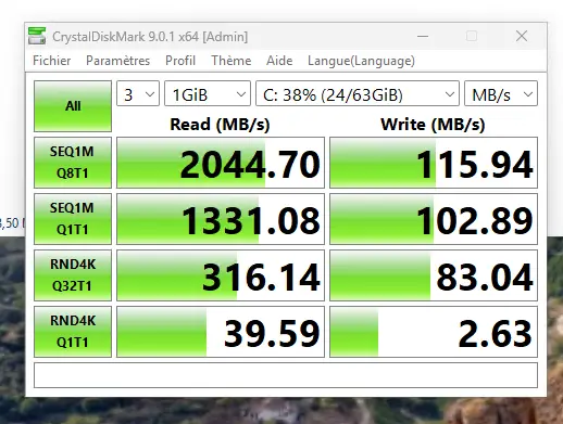 Performance avec une réplication à 1G