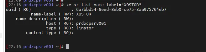 Récupération de l'UUID du SR