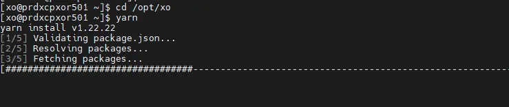 Lancement commande yarn